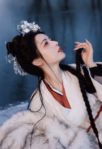 哈妮克孜玉兔妝亮相,戰國袍加持下美如畫中人,清冷神性驚艷全場