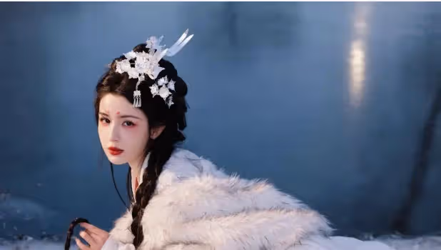 哈妮克孜玉兔妝亮相,戰國袍加持下美如畫中人,清冷神性驚艷全場