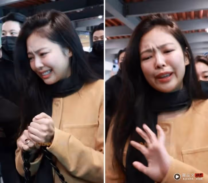 Jennie機場遭推搡！表情逐漸尷尬…全程被拍