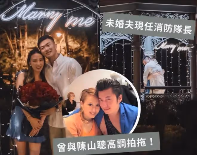 何超蓮陪媽媽慶生，桌上擺「福壽」蛋糕，三太剪短髮露出燦笑