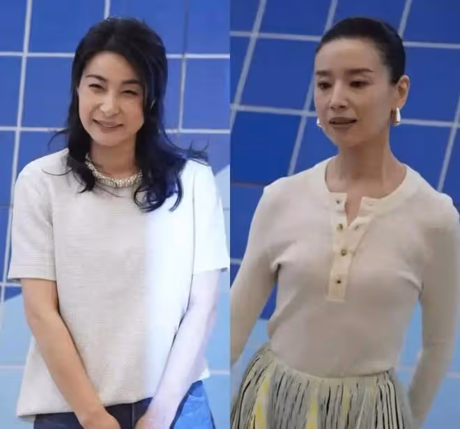 42歲郭晶晶和43歲董潔同框，郭晶晶「富貴相」的優勢就出來了