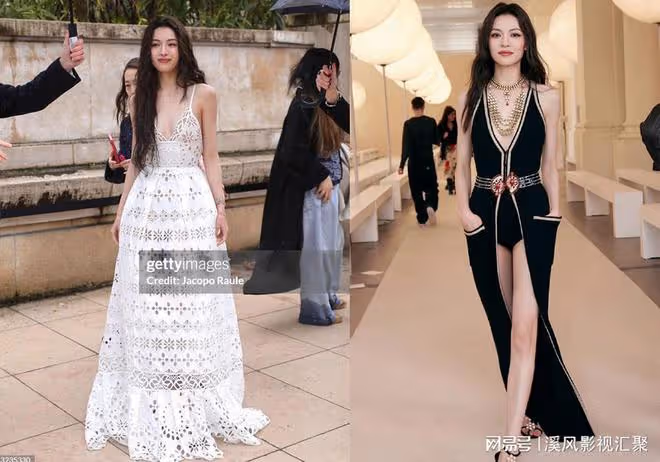 巴黎時裝周女明星生圖,楊冪卷髮大佬出街,鍾楚曦水蛇腰超美!