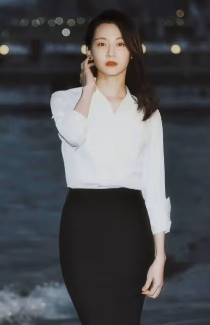 鄭愷老婆模仿鞏俐穿搭輸太慘,襯衫配魚尾裙顯得小家子氣,真大氣