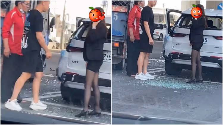 BMW長髮黑絲妹太香！網圍觀車禍全歪樓　內行人曝：賀成交