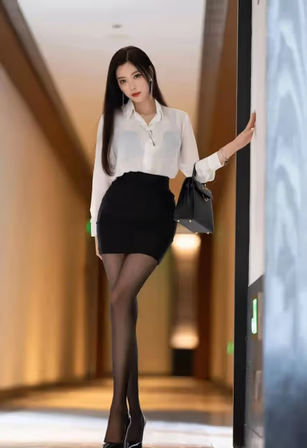 時尚不費力:襯衫+包臀裙+絲襪,玩轉各種風格