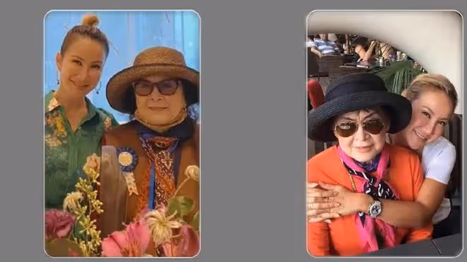 李玟母親為二姐唱生日歌,母女三人合影,唯獨缺少了COCO