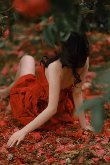 神秘美女探花海,紅裙嫵媚引魂!獨特氣質令人驚艷!