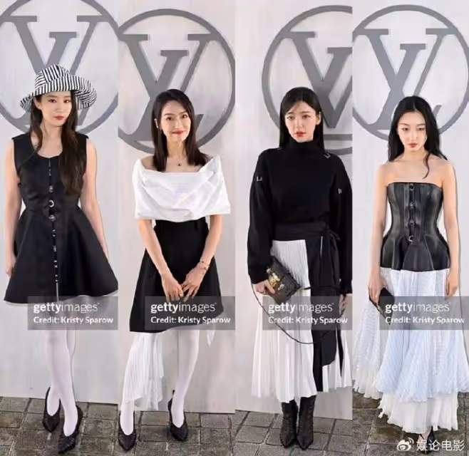LV大秀,衣服是真的丑,Lisa雖然空降排面大但油頭穿過去款被嘲