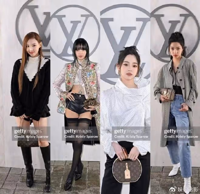 LV大秀,衣服是真的丑,Lisa雖然空降排面大但油頭穿過去款被嘲