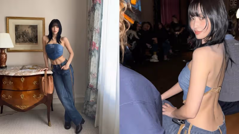巴黎時裝周｜子瑜隊友身上布料超級少　 Miu Miu秀場美背大放送