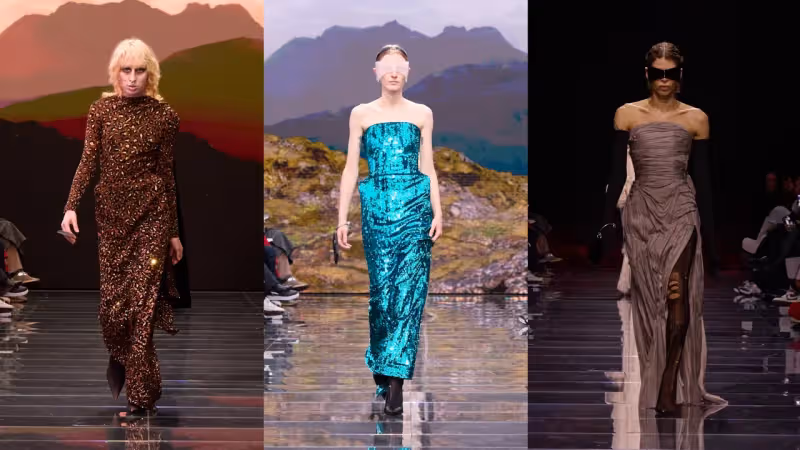 巴黎時裝周｜BALENCIAGA榮登最怪秀　成堆內衣變禮服大玩諷刺遊戲