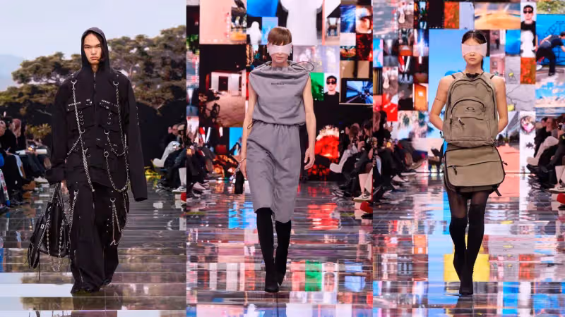 巴黎時裝周｜BALENCIAGA榮登最怪秀　成堆內衣變禮服大玩諷刺遊戲