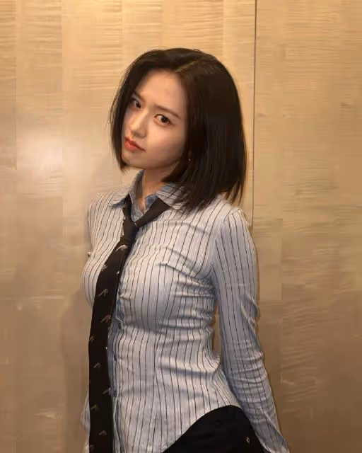 韓國知名女星，造型帥氣引發熱議，網友們紛紛表示，領帶好漂亮