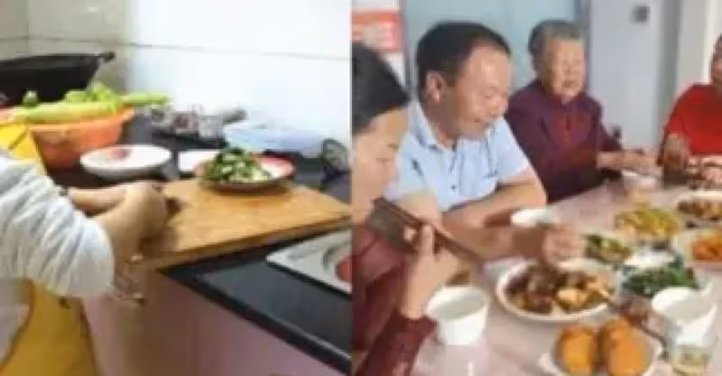 婆家9口和樂融融，婆婆卻欺人太甚，指揮懷孕媳婦「獨自洗碗做飯」，她心寒回娘家訴苦，岳母一招「讓女婿人財兩空」