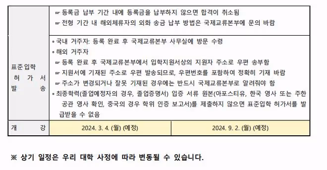 【招生簡章】2024年9月濟州國立大學本科