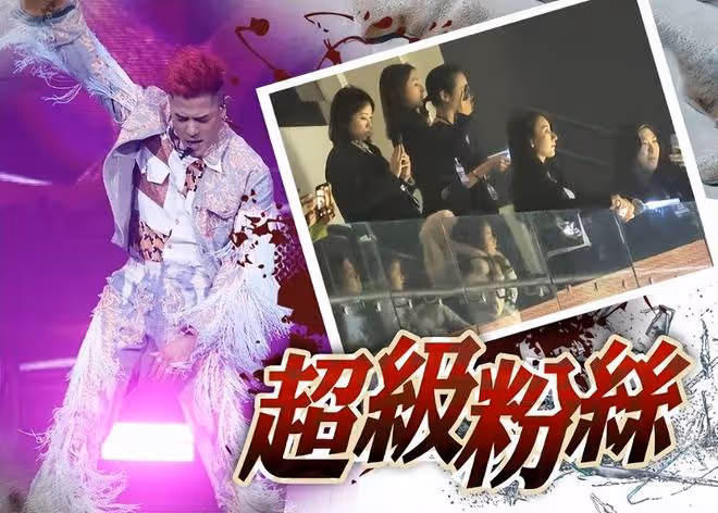 方媛全家助陣郭富城演唱會,2個女兒不停向爸爸揮手,俏皮又可愛