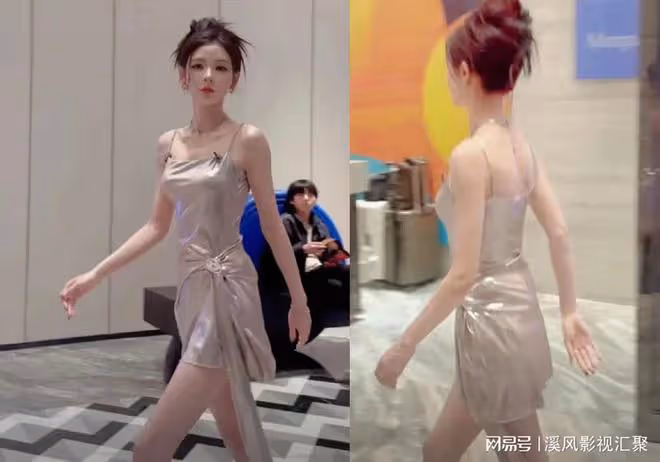 浪姐5：張予曦香檳弔帶裙出圈，美成人形手辦，被譽為天選溫以凡