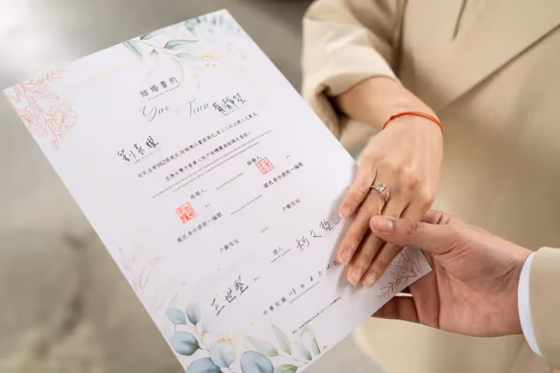 黃瀞瑩結婚了！嫁記者男友　甜蜜婚照曝光