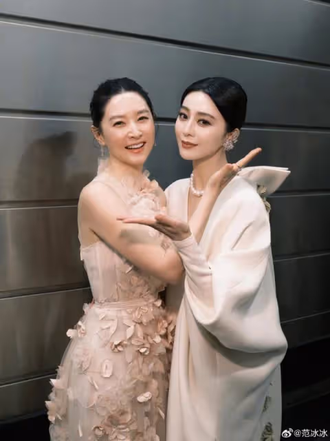 范冰冰罕曬與李英愛合照，猛夸對方美貌，兩位美神合體超養眼