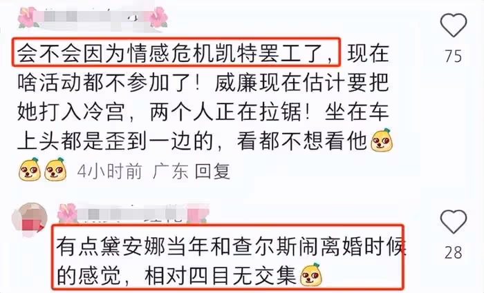 威廉王子凱特王妃鬧僵?最新同框無互動,女方扭頭望窗外顯冷漠
