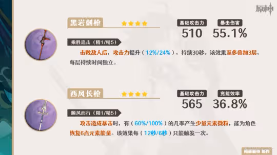 【V4.4攻略·角色攻略】魈·武器選擇詳情!