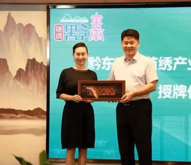 何超瓊在貴州考察,可以樸實無華也可以光鮮奪目,但氣質都高貴!