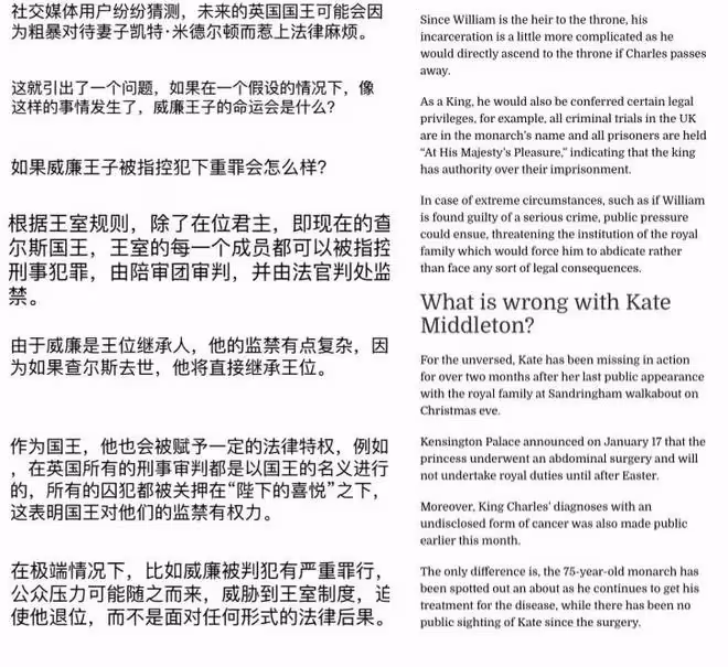 英媒曝凱特王妃出軌姐夫懷孕,導致威廉震怒才出事,細節太可怕!