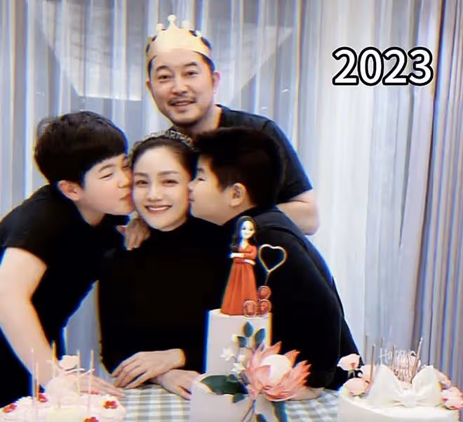 胡可曬全家福!沙溢鬍子拉碴十足的油膩大叔,她戴生日皇冠如公主