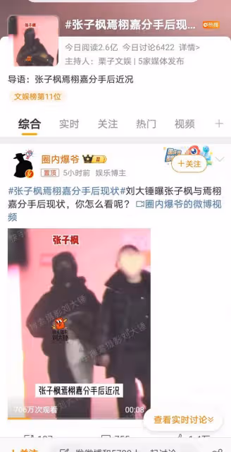 張子楓分手後投身事業,進陳凱歌劇組引熱議,網友:妹妹向前沖!