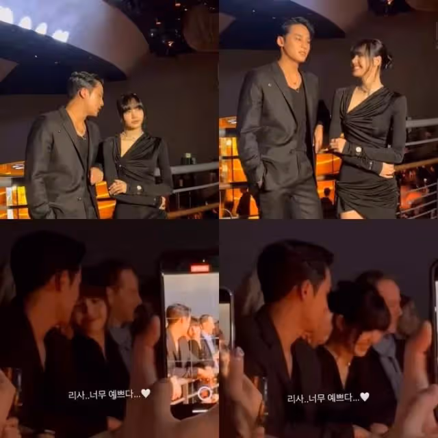 Lisa和男愛豆互動，兩人顯得很般配，網友感嘆，可惜她有傳聞男友