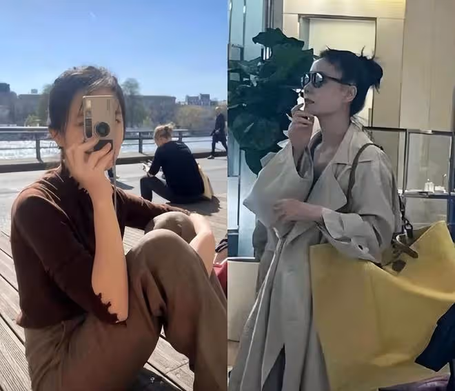 17歲李嫣長變樣了，濃妝穿皮草戴墨鏡，側臉太像王菲了