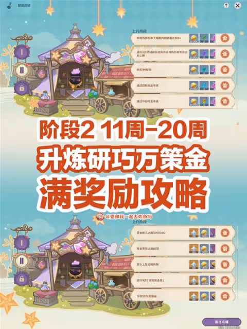 《原神》升煉研巧萬策金第三天滿獎勵攻略