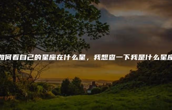 如何看自己的星座在什麼星什麼是宮位?