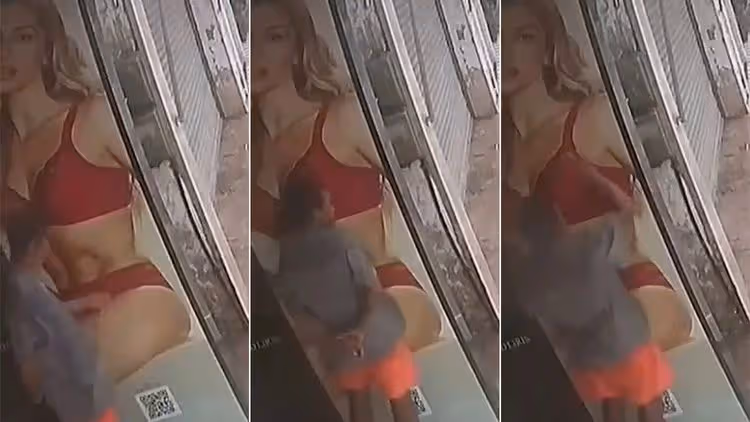 怪男「性侵」內衣模特兒看板　一見鍾情！下體衝刺撞牆也歡喜