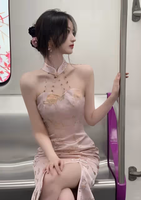 御姐穿搭NO.11丨旗袍之美,地鐵一角的風情!你們看看我這身打扮如何?