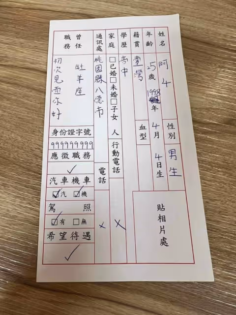連本名都不寫!求職者「給出奇葩履歷」拒給電話 好心提醒「對方超扯回覆」網全無言:根本來亂的