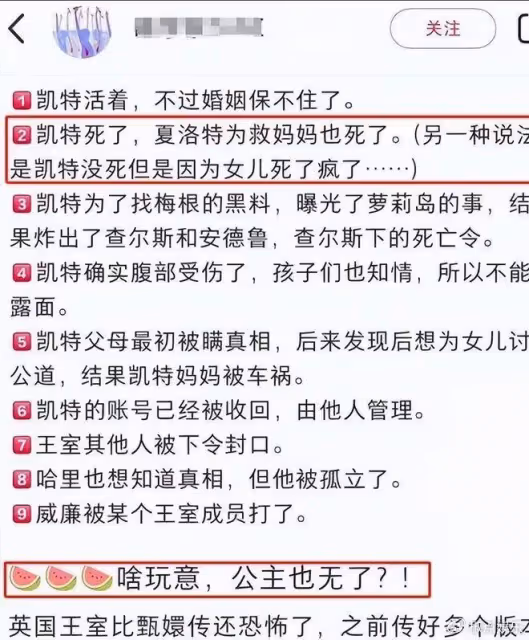 夏洛特公主疑出事了，傳言為救凱特遇險，有人2月拍到棺木，更多細節