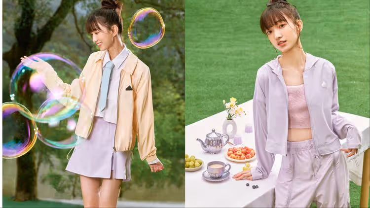 adidas早春太浪漫～　粉紫色單品用「拉鍊」讓運動穿搭更俏皮