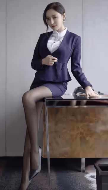 打破常規,盡顯風采,絲襪搭配包臀裙,顛覆你對職場時尚的認知