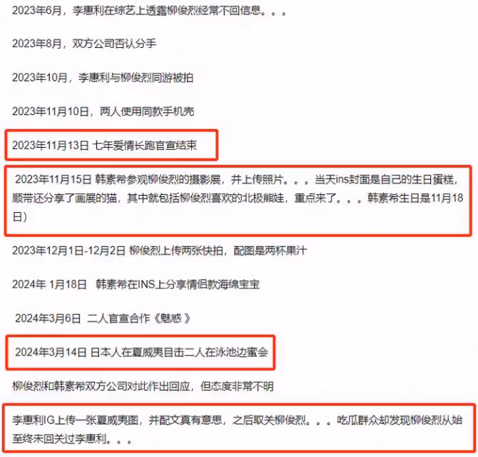 李惠利發聲道歉!證實11月分手,柳俊烈劈腿確鑿,韓素希掉粉10萬