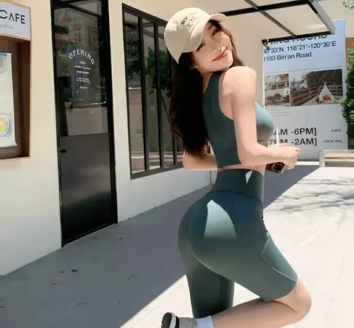清新夏日,瑜伽服搭配清爽少女風,展現自然美態!