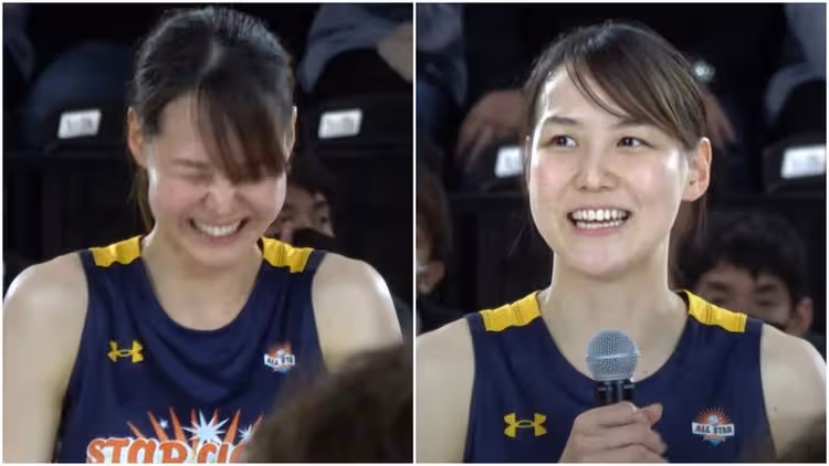 大谷翔平妻「女籃引退」影片曝光！吐舌靦腆笑超萌　網驚：17號一直在身邊