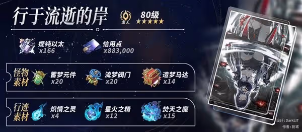《崩壞:星穹鐵道》2.1黃泉養成材料統計