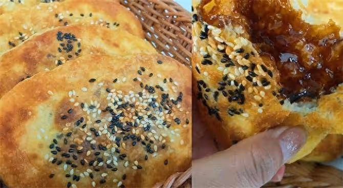這個餅外面買4元得排隊,教你在家做,鬆軟香甜,咬一口酥脆掉渣
