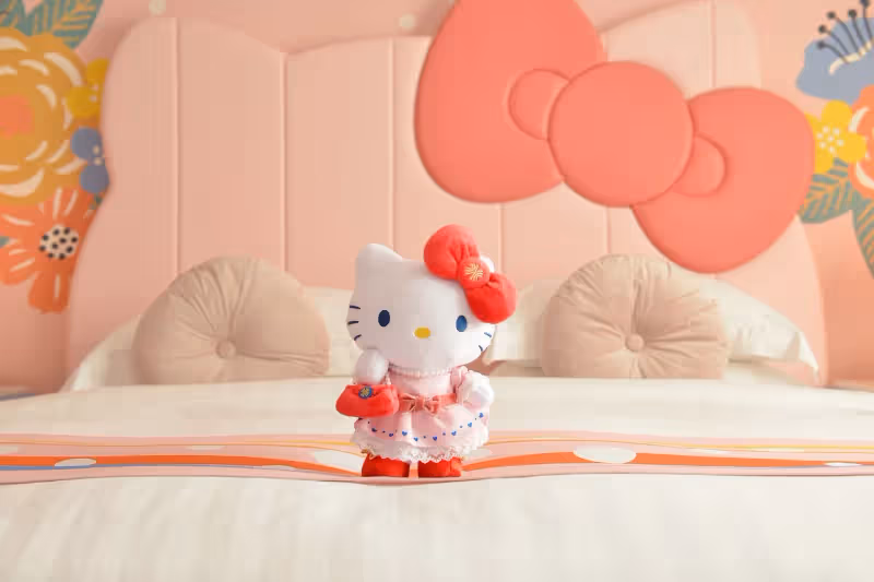 高雄漢來三麗鷗主題房獨家Hello Kitty娃娃登場　入住贈漢來海港下午茶