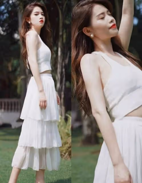 夏季穿搭「弔帶+半裙」!時尚又優雅,女人味照穿就對了