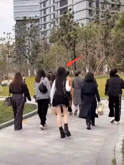 網紅蔡蘿莉又搞擦邊?穿超短裙踩17cm高跟鞋,網友:看保安眼神