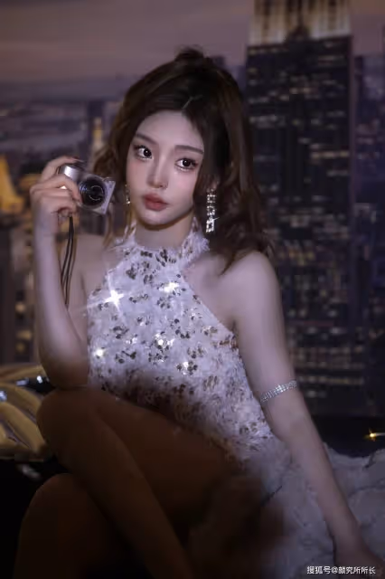 19歲極品尤物時尚穿搭:古典且時尚的亮片短衣和包臀裙