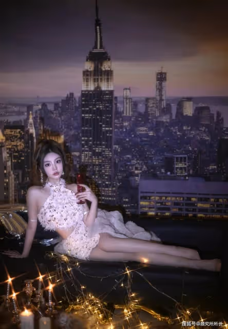 19歲極品尤物時尚穿搭:古典且時尚的亮片短衣和包臀裙