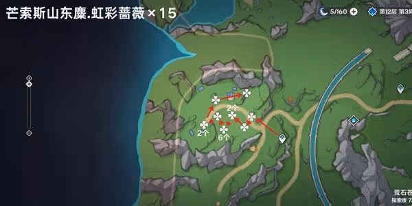 《原神》虹彩薔薇收集路線分享